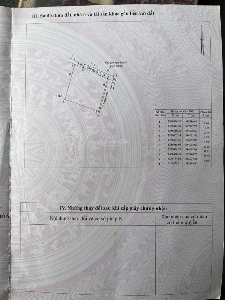 Chinh chu ban lo dat 1000m2(100m2 tho cu) gia 4ty tai dien tho, khanh hoa