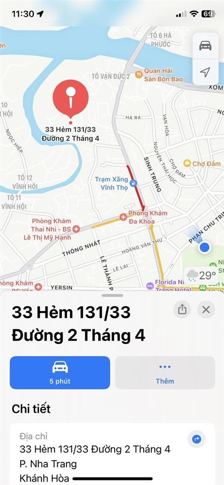 Chính chủ bán đất 53.7m2 giá 2 tỷ 50 triệu gần chợ đầm nha trang, khu hà thanh