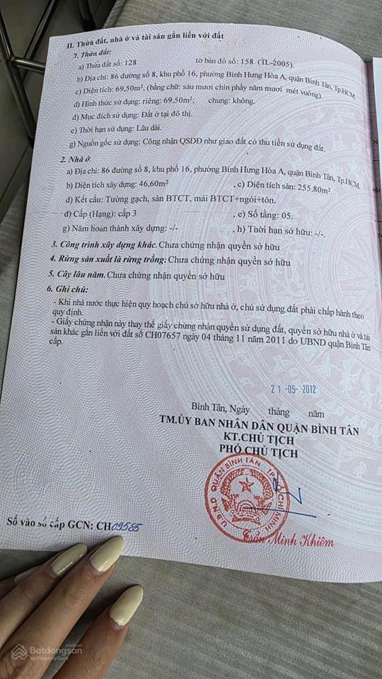 Bán nhà mt kinh doanh đường số 8  ngay đường tốt, văn cao  4x17m trệt 4 lầu mới đẹp, 10,8 tỷ tl