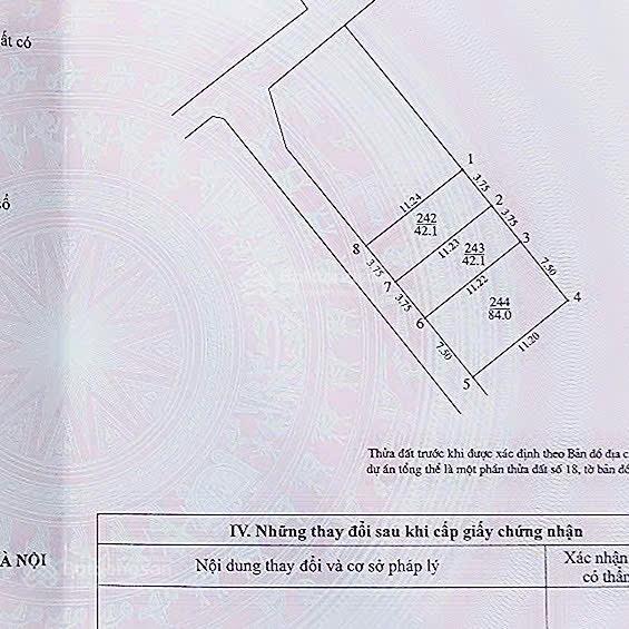 Bán 42m2 đất tổ 4 cự khối mt 3.75m vuông như bao diêm đường xe 16 chỗ cách trục chính 10m giá 4.2tỷ