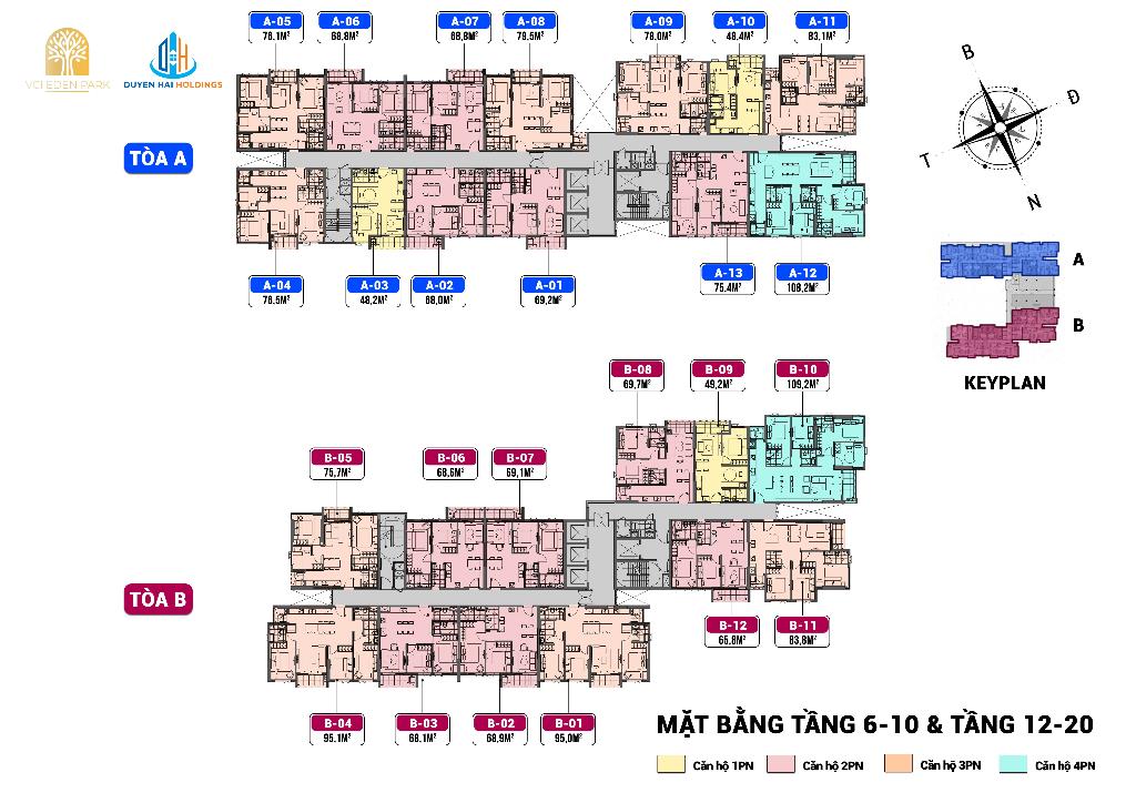 CĂN NGOẠI GIAO 1PN CC CAO CẤP VCI EDEN PARK VĨNH YÊN GIÁ 2X TRIỆU/M2