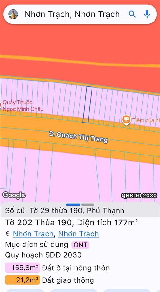 Cần bán lô đất trống mặt tiền đường quách thị trang, cách đường vành đai 3  2,4km
