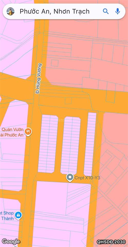 Bán nền tái định cư phước an cách đường hùng vương 100m