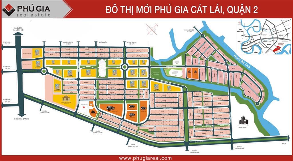 Bán nhanh lô đất phú gia cát lái quận 2  7x17m,đường thông dài, vị trí cực kì đẹp
