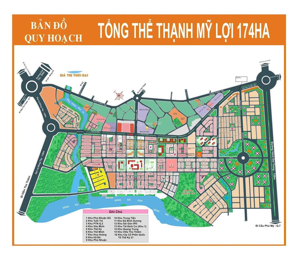 Bán lô đất đẹp dự án huy hoàng, thạnh mỹ lợi | vị trí đối diện công viên