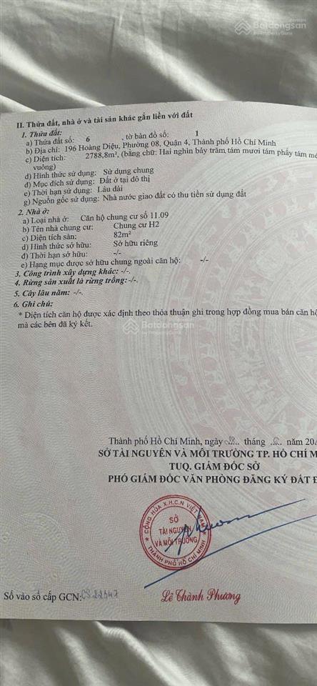 Cần bán căn hộ cao cấp h2 đường hoàng diệu