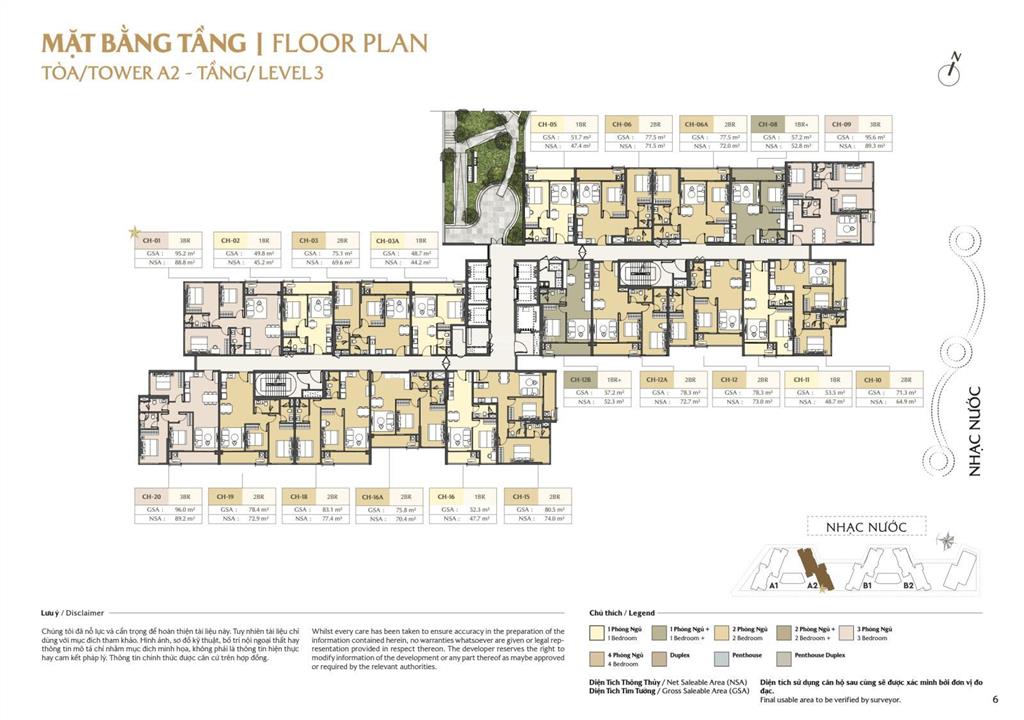 Bán căn 2pn góc nhạc nước a203.15 masteri park place, giá gốc đợt 1