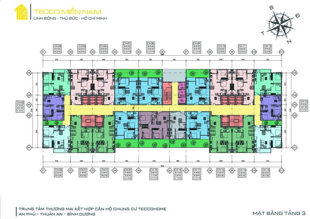Bán căn hộ tecco home an phú căn 2pn giá 1,45 tỷ đến 1,6 tỷ. sổ hồng riêng