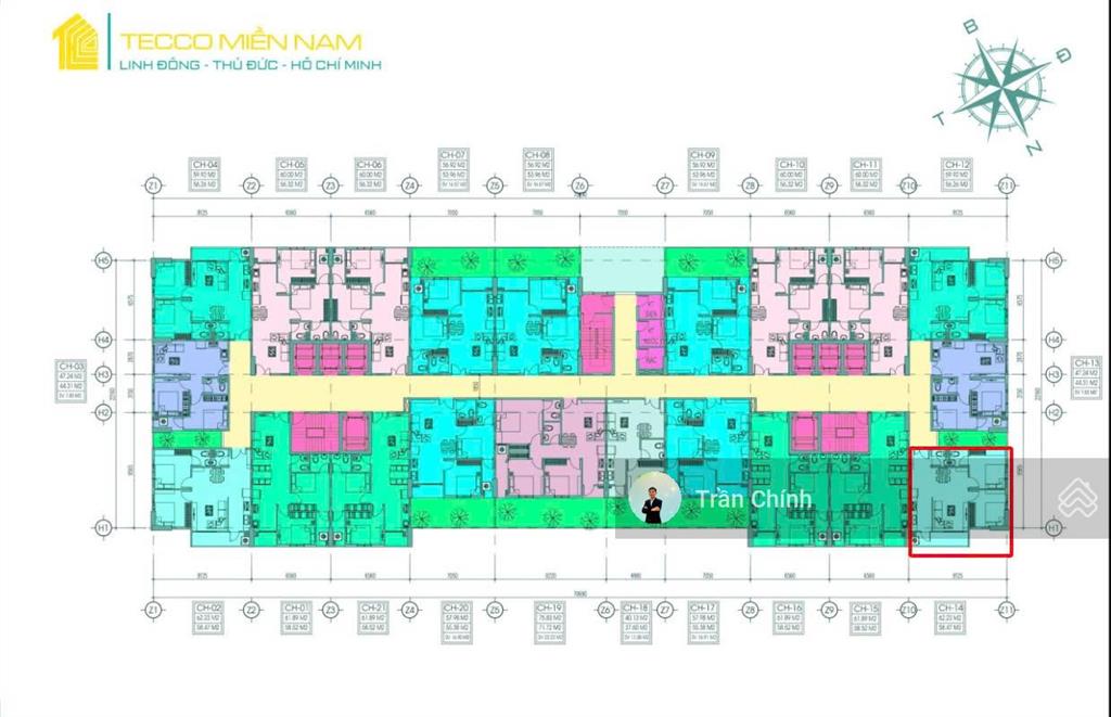 Cần tiền bán gấp căn căn hộ tecco tầng 9  2pn  2wc giá 1,45 tỷ. sổ hồng sẵn. chủ rất cần tiền