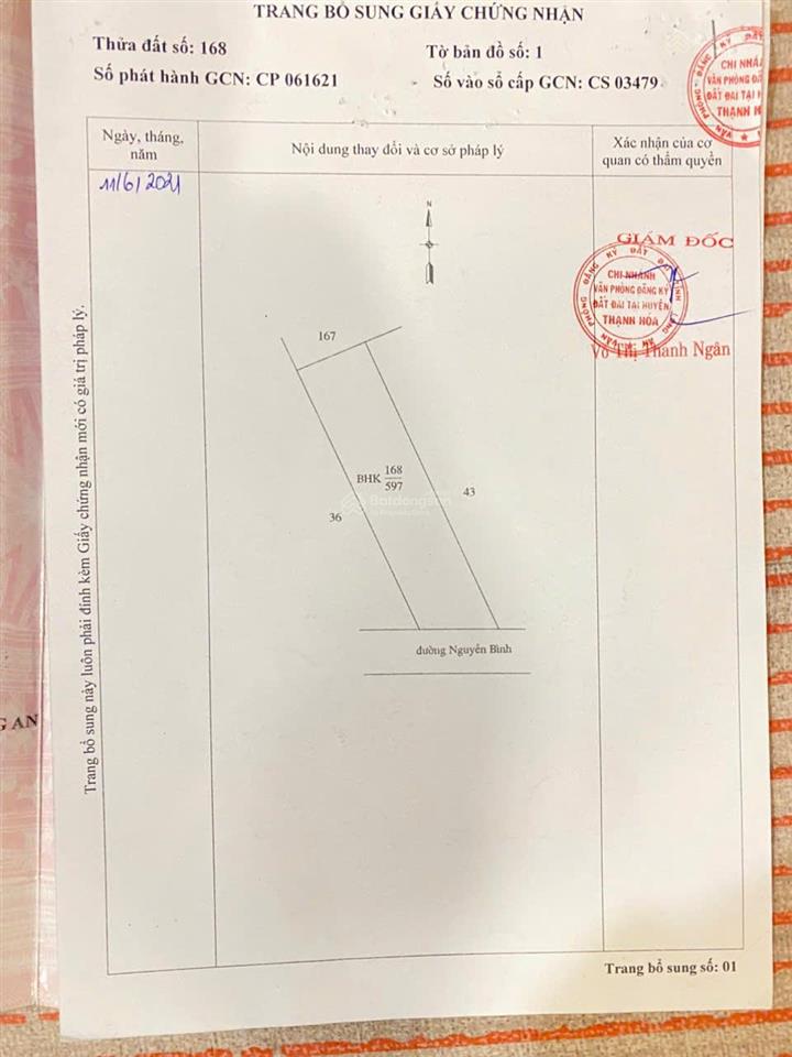 Bán đất thổ 2 mặt tiền đẹp thị trấn thạnh hóa  long an