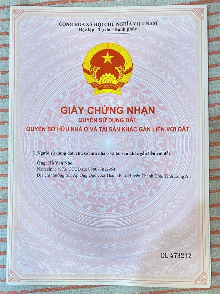Bán đất thổ 2 mặt tiền đẹp thị trấn thạnh hóa  long an