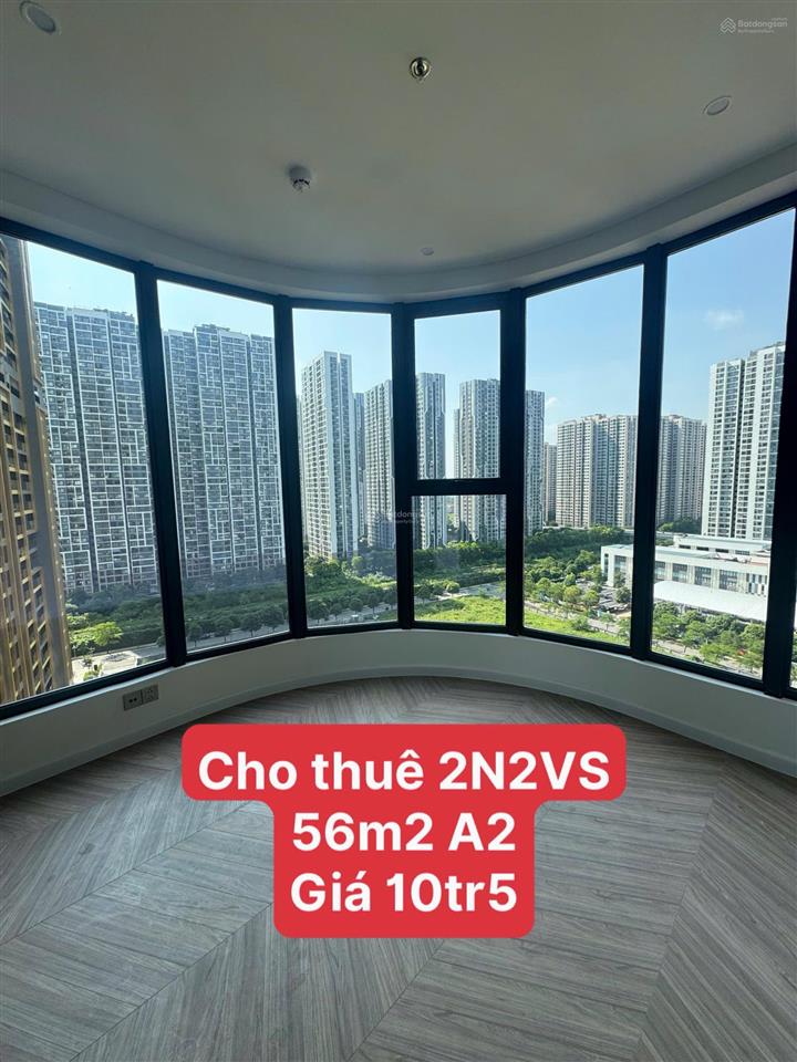 Cho thuê căn 2n2vs 56m2 a2 lumiere evergreen, full nội thất cao cấp cđt. giá thuê 10tr5