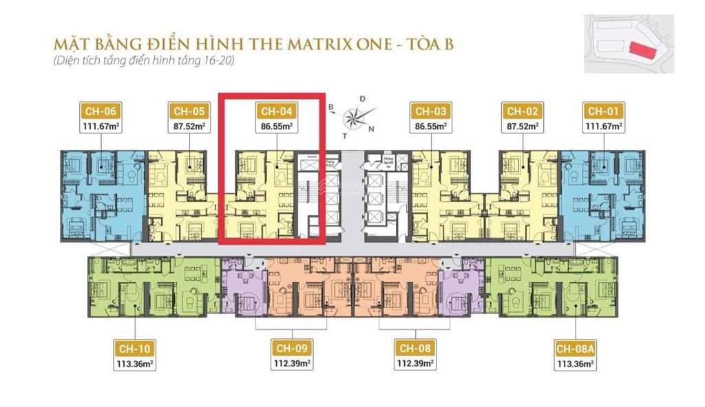 Bán căn 2pn the matrix one lê quang đạo với giá 110triệu/m, 86.55m2, 9.5 tỷ bao phí, đã có sổ đỏ