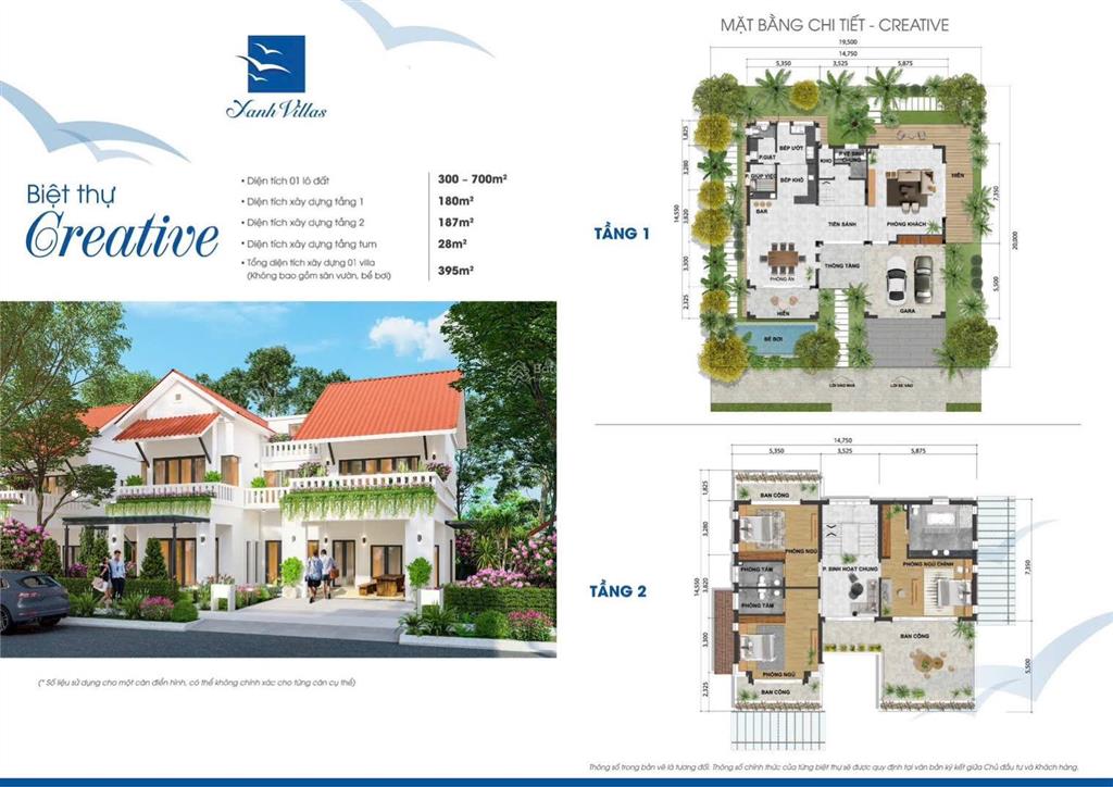 Bán biệt thự 420m² khu a xanh villas, 33,6 tỷ. cách cổng chính 500m.