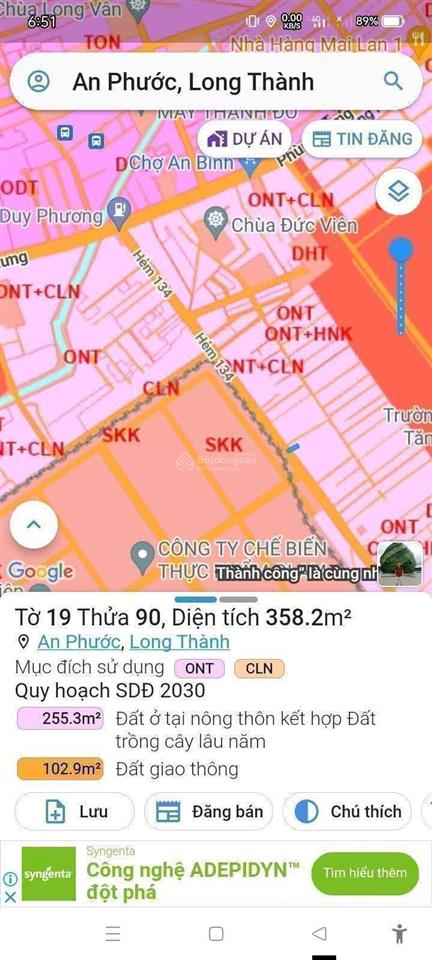 Mặt tiền kinh doanh buôn bán kết nối phùng hưng với kcn an phước, long đức.