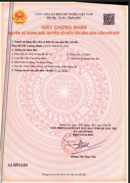 Bán nhanh lô đất nam trạch, quảng bình