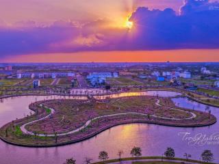 Nền đối diện hồ 12ha (đảo ngũ phúc) kđt happy home cà mau, em phúc chuyên đất nền giá tốt