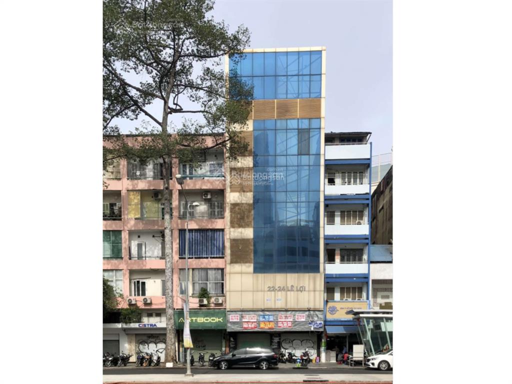 Tòa nhà mới  mặt tiền số 22  24 đường lê lợi, quận 1, dt 9x30m, 1 trệt 4 lầu, dtsd 1.350m2