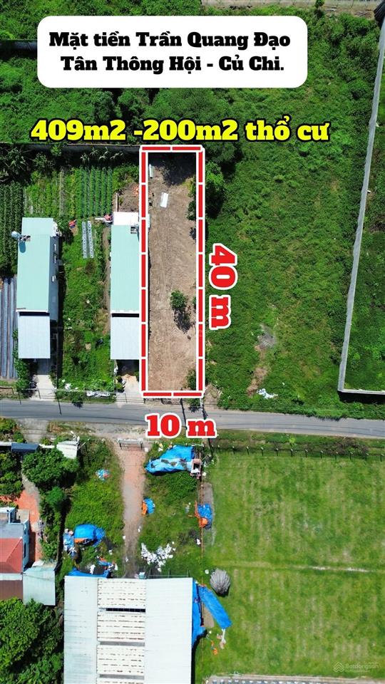 Chính chủ cần bán lô đất thổ cư 410m2 (10x41) xã tân thông hội, cách an sương 15km