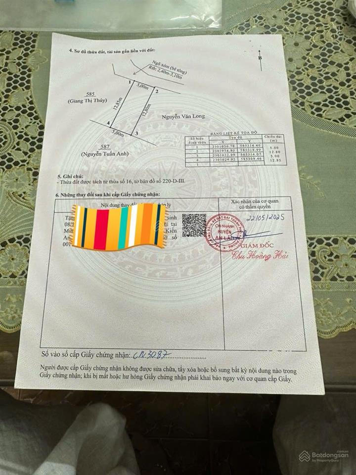 Bán lô đất 64mv chính chủ tại lai hạ tân dân an lão ( xã an lão ) hải phòng