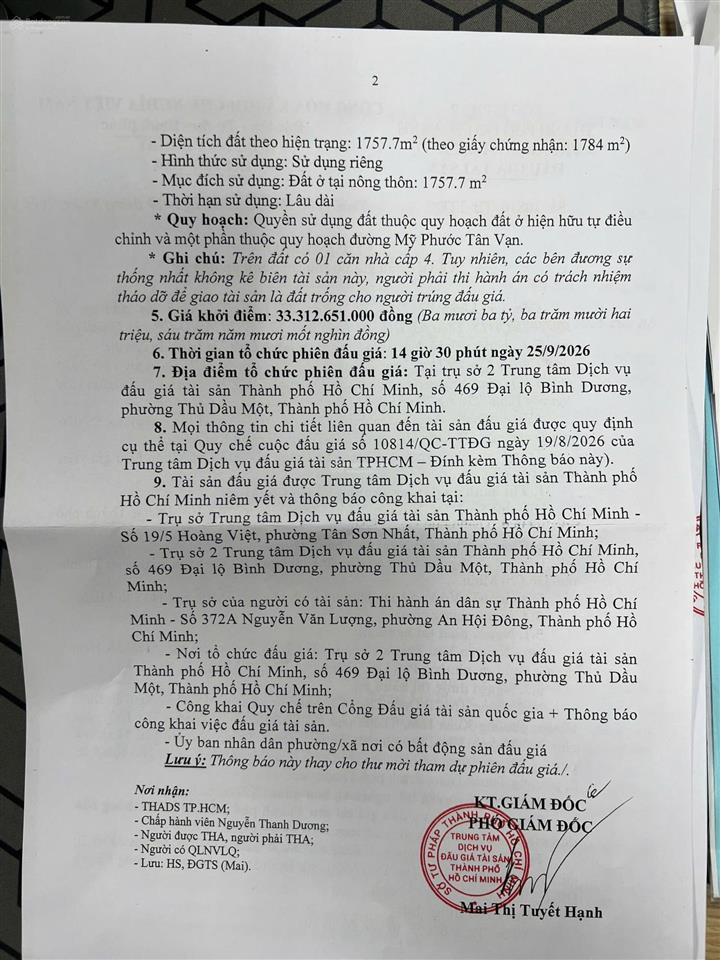 Ngân hàng phát mại bđs mặt tiền đường mỹ phước tân vạn, phường chánh hiệp, tp. hồ chí minh