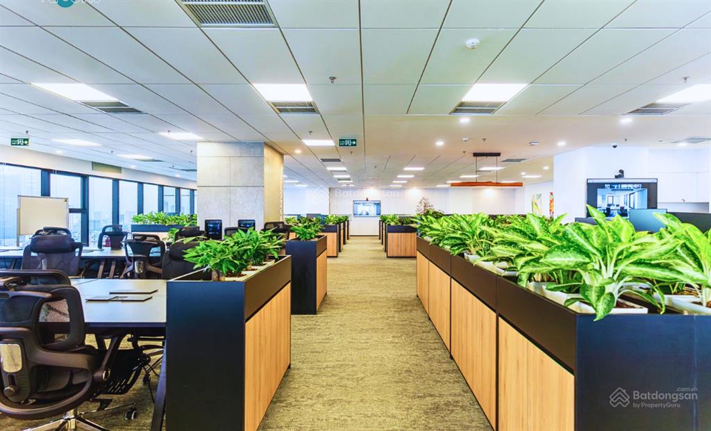 500m2 cắt từ 100m cho thuê, giá 320k/m2/th, đã setup nội thất tại hud tower lê văn lương