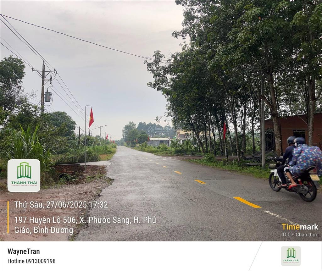 Đất mặt tiền đường đh506  diện tích lớn, tiềm năng khai thác thương mại tại phú giáo, hồ chí minh