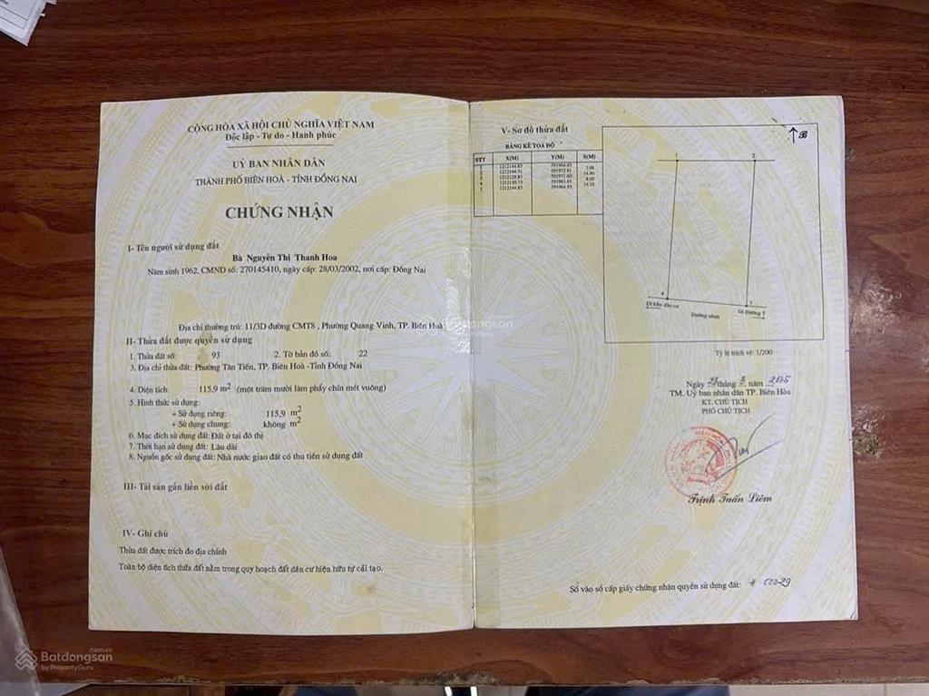 Lô biệt thự mini trung tâm tp biên hòa ngay gần vincom  trường nguyễn an ninh  cv dương tử giang