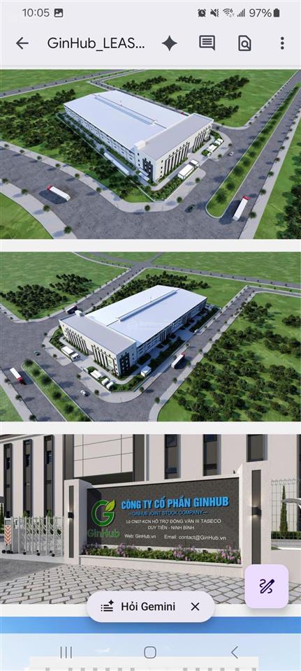 Tôi có nhà xưởng của công ty diện tích 24,000 m2 muốn cho thuê lâu dài