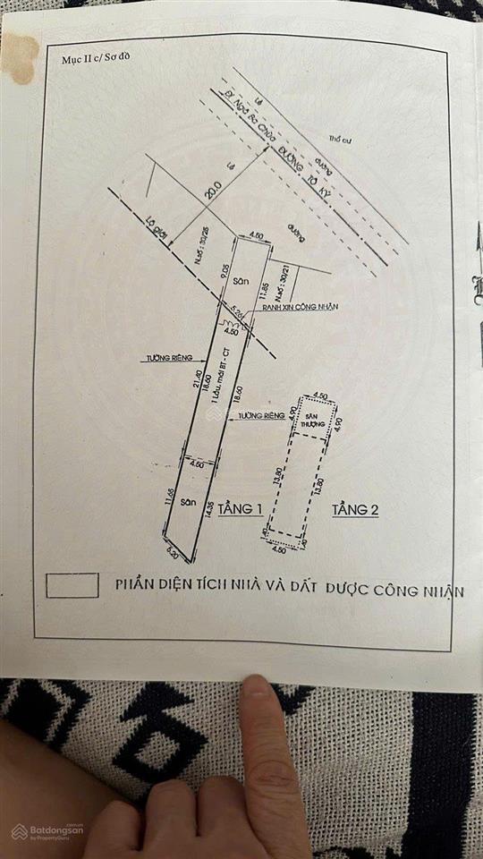 Mặt tiền tô ký, thới tam thôn, hóc môn, giá rẻ 28 tỷ tl diện tích 148m2 (4,5 x 45)
