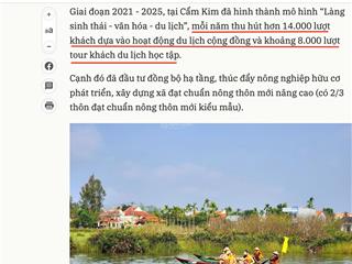Nhỉnh 1,8 tỷ cho lô á hậu 114m2 nằm trên trục chính làng nghề di sản, bán kính 3km từ phố cổ hội an