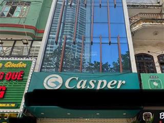 Cho thuê nhà mặt phố thụy khuê dt 72m2x7t + 1 hầm, mt 5,5m, thông sàn, thang máy cuối nhà, full đh