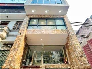 Cho thuê nhà ở phố trung kính, dt 80m2x6t + 1 hầm, mt 6m, thông sàn toàn bộ, thang máy, giá 49tr