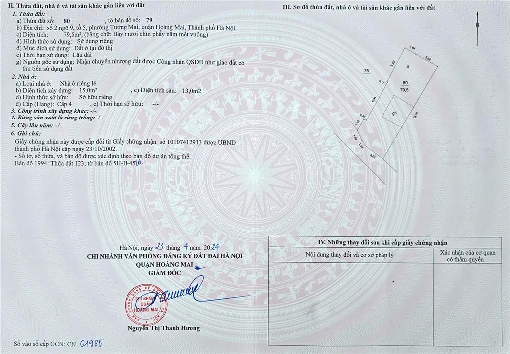 Bán tòa CCMN 6 tầng thang máy lô góc Trương Định 79,5m² hướng Tây Nam, dòng tiền 1,2