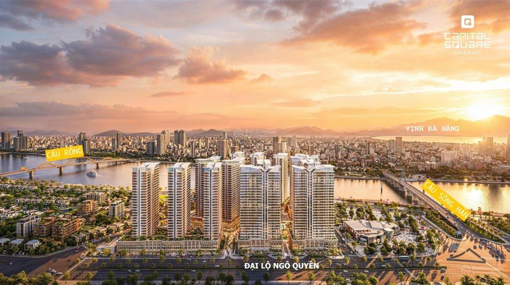 Bán căn hộ 2pn 73m2 trung tâm đà nẵng mặt sông hàn, cầu rồng, full nội thất giá từ 5,5 tỷ