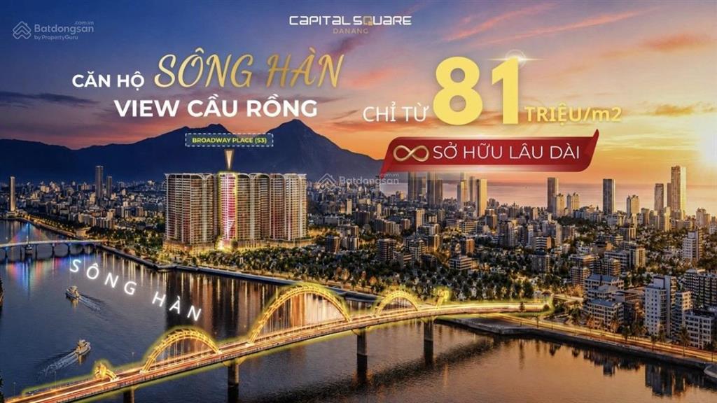 Chỉ 4 tỷ sở hữu ngay căn hộ 6* mặt sông hàn ở đà nẵng, cho thuê mỗi tháng không dưới 25 triệu