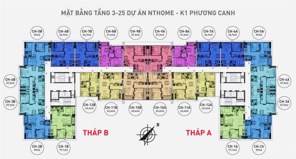 Chính chủ bán gấp căn tầng đẹp 57m2 2n2vs chung cư nt home, nhs phương canh. giá 2.850 tỷ