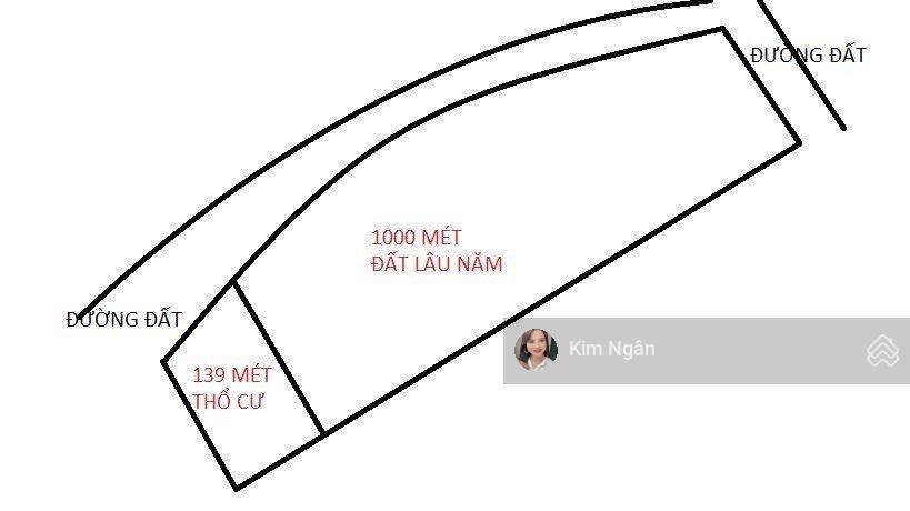Ngộp 1139m2 có 139m2 thổ giá 1,6 tỷ phường lagi giá rẻ sổ riêng