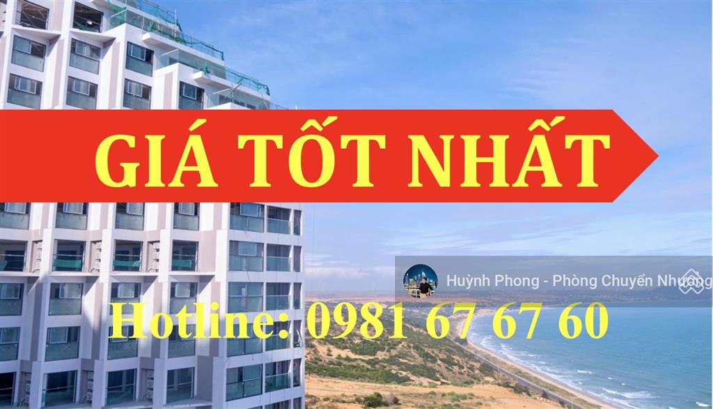 Chuyển nhượng apec mũi né căn 1pn giá từ 600tr  650tr, 2pn 1,4 tỷ (tổng giá 100%, đã gồm vat)