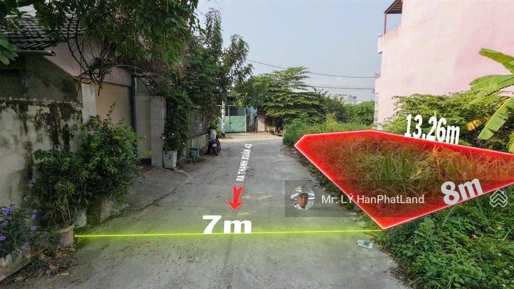 Chỉ 5 tỷ đất góc 2 mặt tiền hiếm giá tốt q12 thạnh xuân 43 hẻm ô tô thông 8x13m thổ cư 93 m2