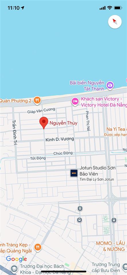 Bán đất mặt tiền đường nguyễn thuý, đà nẵng. đường 7,5m vỉa hè 4m, gần biển, giá 6 tỷ 5 tl