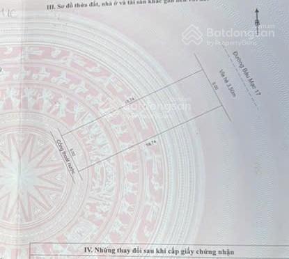 Bán lô đất mt đường 7.5mbàu mạc 17gần phan văn địnhgiá 5 tỷ 5 tl
