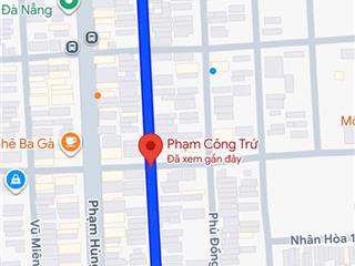 Bán đất mt đường phạm công trứ, hòa xuân, dt 118m2, ngay phạm hùng, giá 4 tỷ 500 tl