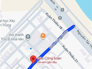 Bán đất (ngang 7m) mt đường đào công soạn  thông biển liên chiểu, giá 4 tỷ 9 tl