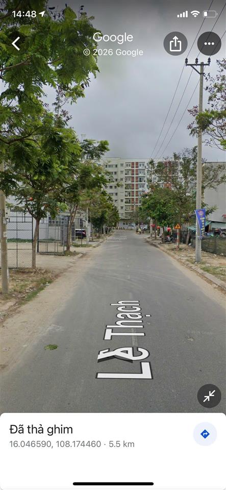 Bán đất mt đường (7m5) lê thạch gần bến xe đà nẵng, dt 130m2  giá 6 tỷ 5 tl
