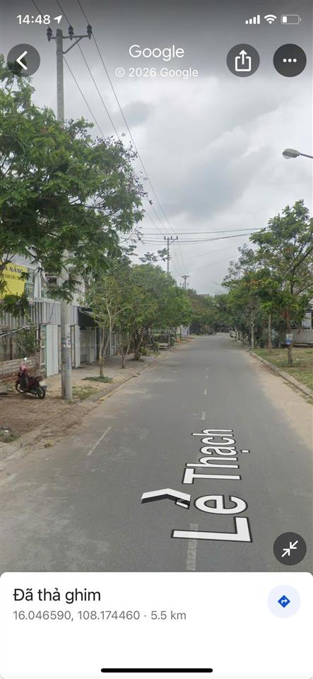 Bán đất mt đường (7m5) lê thạch gần bến xe đà nẵng, dt 130m2  giá 6 tỷ 5 tl