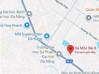 Bán đất mặt tiền đường mộc bài 8, hòa minh, liên chiểu, dt 5x18m, chỉ 4 tỷ 950 tl