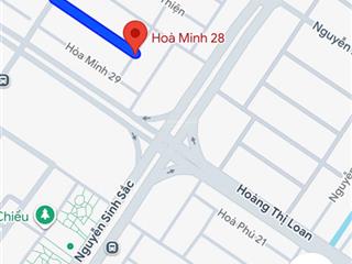 Bán lô đất mặt tiền hoà minh 28  vị trí đẹp gần biển liên chiểu, chỉ 6 tỷ 650 tl