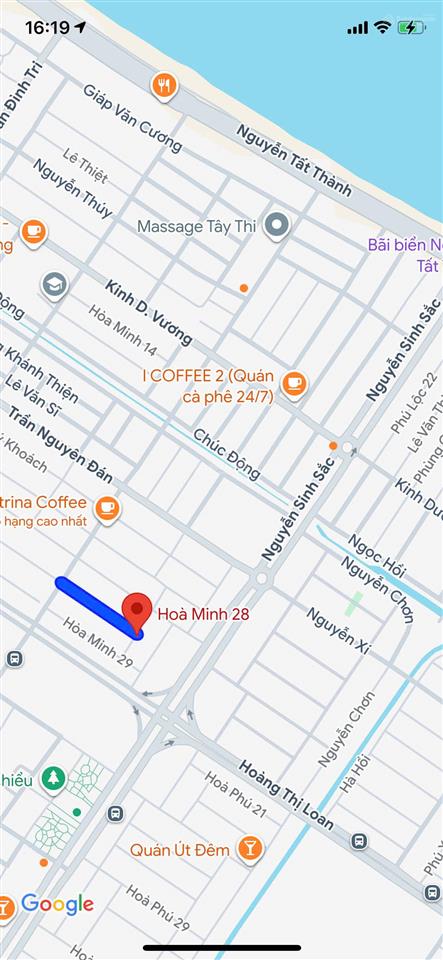 Bán lô đất mặt tiền hoà minh 28  vị trí đẹp gần biển liên chiểu, chỉ 6 tỷ 650 tl