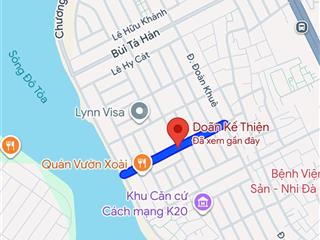Bán đất mặt tiền doãn kế thiện  trục thông sông hàn, đường 10m5. chỉ 9.2 tỷ tl